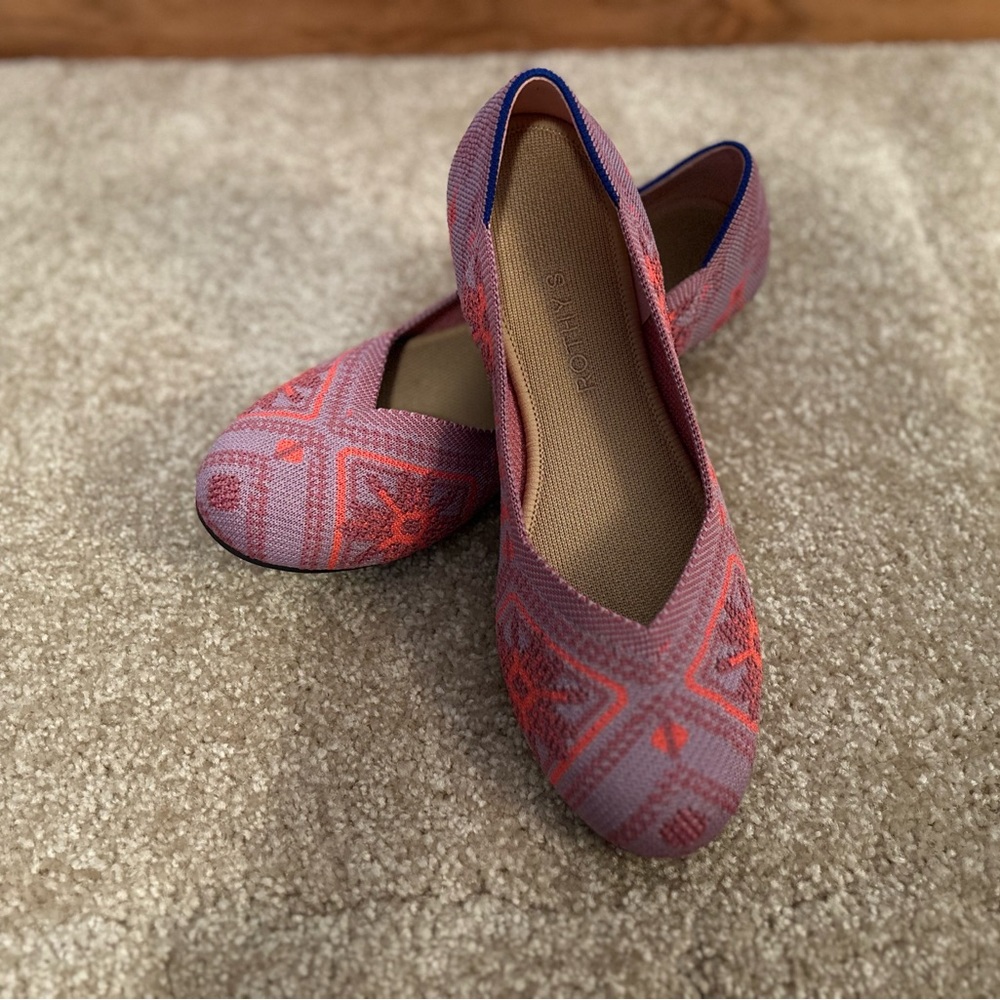 EUC Rothy’s Rose Boho The Flat